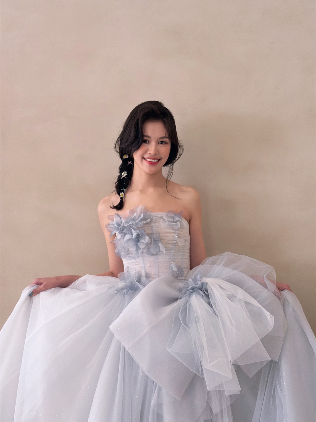 霧藍花語晚禮服