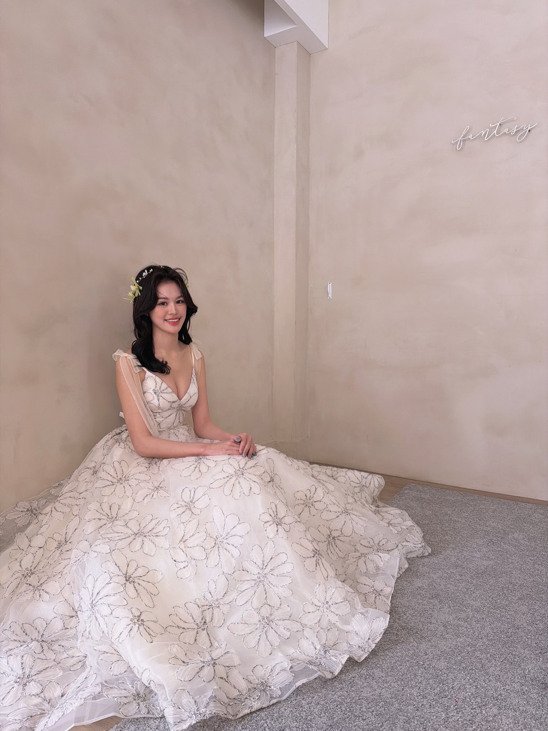 暖花序紗晚禮服